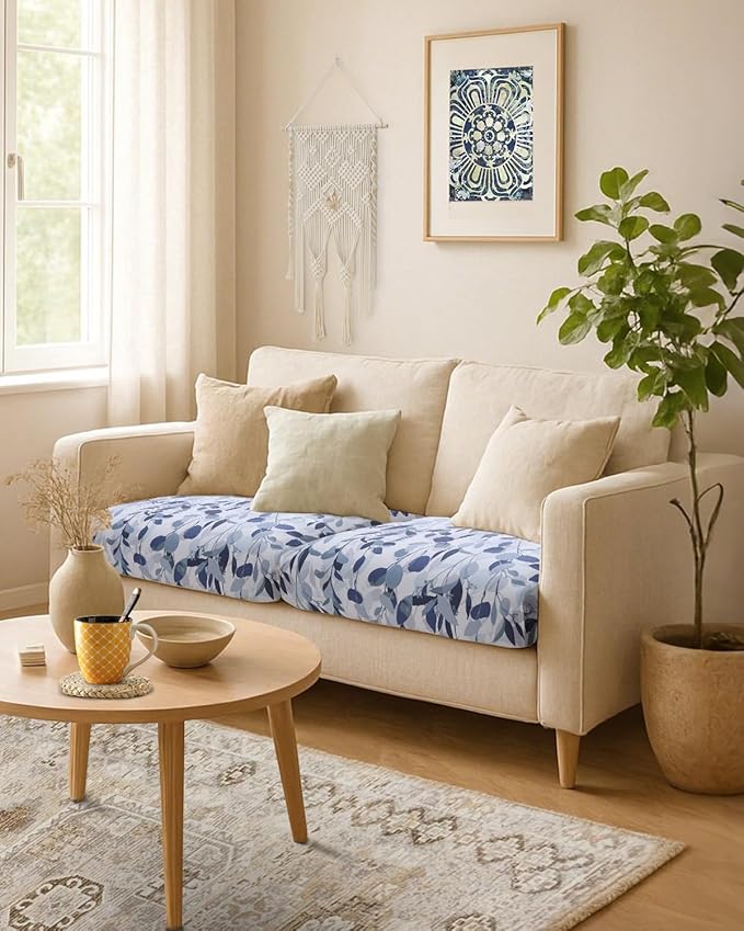 Fuloon Sofa Cushion Covers, Stretch Printed Seat Cushion Cover Couch Seat - Image 5