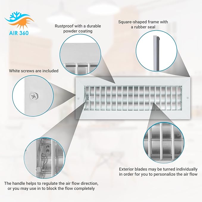 Aluminum 14 x 4 Inch Air Vent Covers Wall AC Grille – Premium Register Vent - Image 7