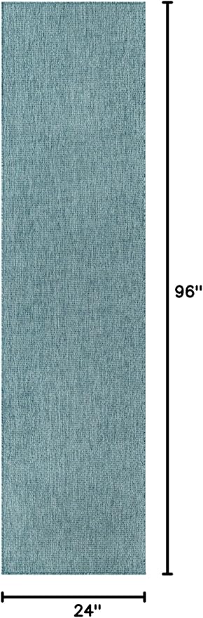 Unique Loom Collection Casual Transitional Solid Heathered Indoor/Outdoor - Image 2