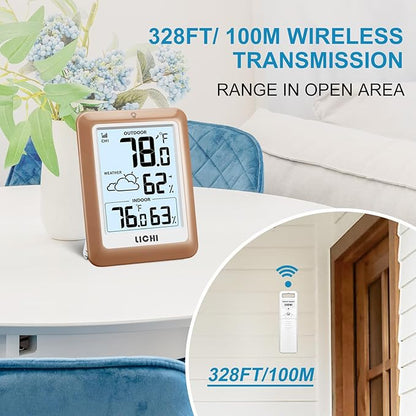 Indoor Outdoor Thermometer Wireless Weather Station, Internal External - Image 3
