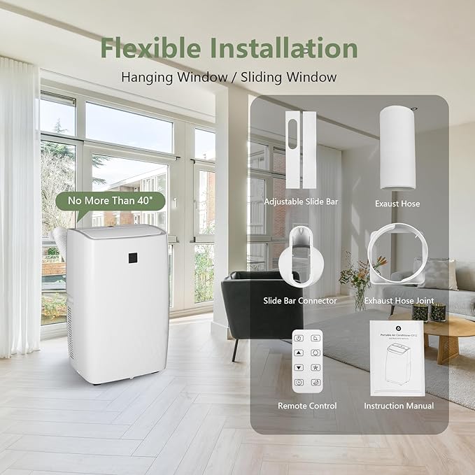 12, 000 BTU Portable AC Units for Rooms, 3-In-1 Portable Air Conditioner Up to - Image 7
