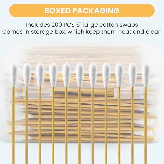 200PCS Large Cotton Swabs in Storage Box - Image 6