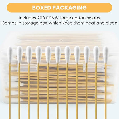 200PCS Large Cotton Swabs in Storage Box - Image 6