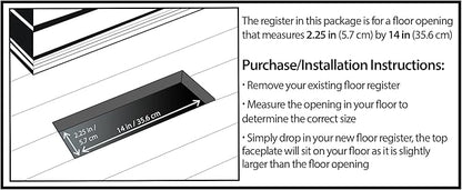 Decor Grates PL214-WH Floor Register - Image 2