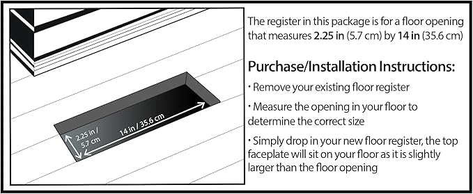 Decor Grates PL214-MTG 2-Inch by 14-Inch Plastic Floor Register, Tan Mahogany - Image 2