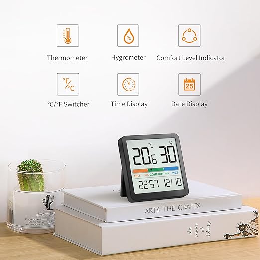 NOKLEAD Hygrometer Indoor Thermometer, Desktop Digital Thermometer - Image 2