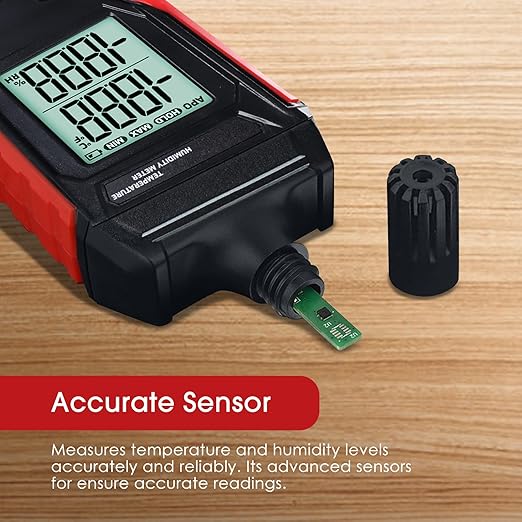 Humidity Temperature Meter, High Precision Digital Psychrometer HVAC - Image 3