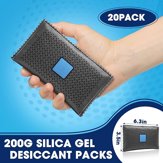 Timgle 20 Pcs 200g Rechargeable Desiccant Packs - Image 2