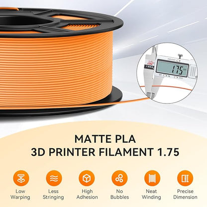 TECBEARS Matte PLA Filament, PLA Matte 3D Printer Filament 1.75mm, Dimensional - Image 5