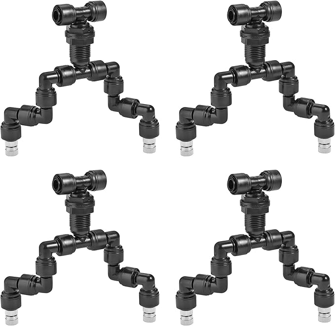 CozyCabin 4Pcs Double Reptile Mister Nozzles, 1/4'' Reptile Misting Spray by CozyCabin