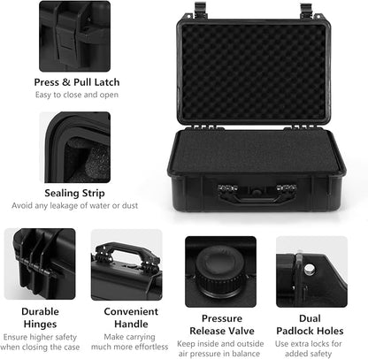 COSTWAY Waterproof Hard Case, 18.5-Inch Multi-Purpose Small Camera Dry Box - Image 9