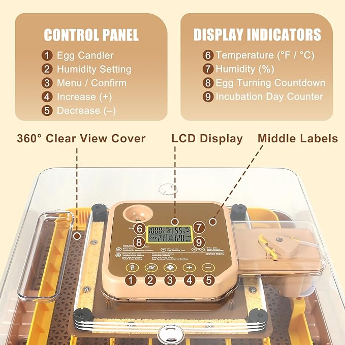 Master 48 Egg Incubator for Breeders, Fully Automated, Accurate Humidity & Temp - Image 4
