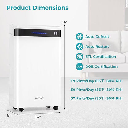 COSTWAY 4, 500 Sq. Ft Dehumidifier - Image 5