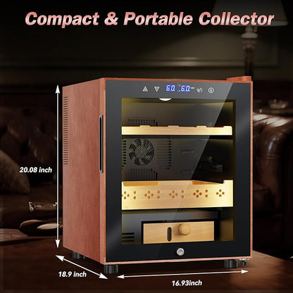 Electric Humidor with Leather-50L Cooling & Heating Humidor, Smart Touch - Image 7