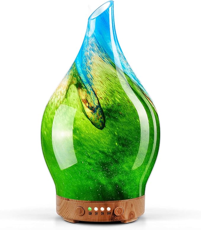 Porseme 150ml Essential Oil Diffuser Glass Color Changing Aroma Air Diffusers by Porseme