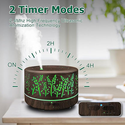 Diffusers for Essential Oils Large Room, 600ml Essential Oil Diffusers for Home - Image 3