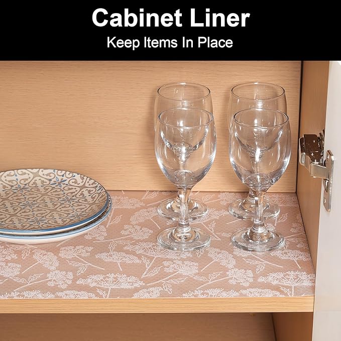 Cooyes Shelf Liners for Kitchen Cabinets, Refrigerator Liners Waterproof & - Image 3