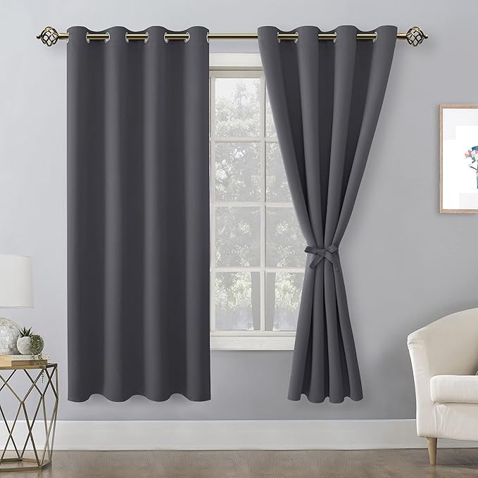 Hiasan Blackout Curtains for Bedroom, 52 x 63 Inches Length - Image 2