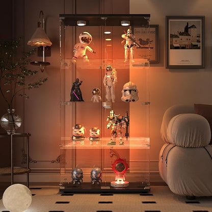 Yoluckea 4-Tier Glass Display Cabinet - Image 5