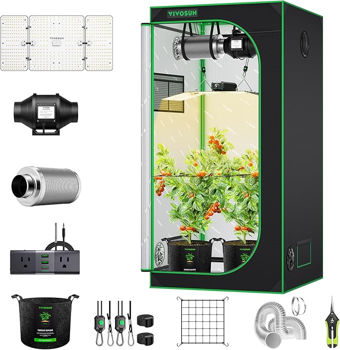 VIVOSUN Grow Tent Kit, 3 × 3ft Complete Grow System, WiFi-Controlled Grow System by VIVOSUN