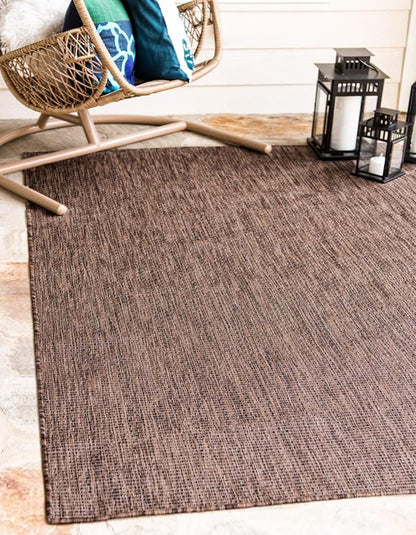 Unique Loom Collection Casual Transitional Solid Heathered Indoor/Outdoor by UniqueLoom