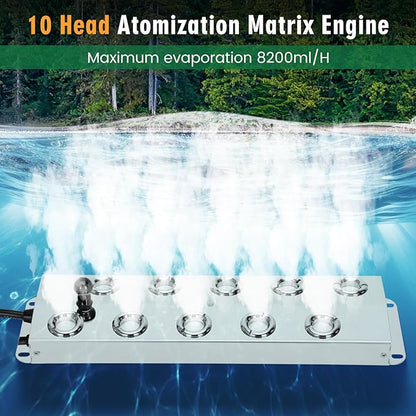 Ultrasonic Mist Maker Fogger 10 Head, 110V 350W Power Water Proof Ultrasonic - Image 2