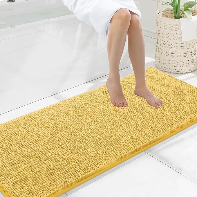 Smiry Luxury Chenille Bathroom Rugs 59x20, Extra Soft and Absorbent Shaggy Bath by Smiry