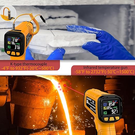 Infrared Thermometer Gun -58°F to 2732°F, IR Temperature Gun - Image 5