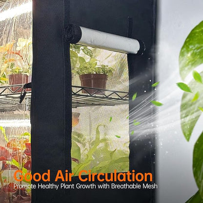 Bstrip Indoor Greenhouse with Grow Light, Plant Stand with 4 Pack 24W Full - Image 7