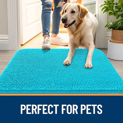 OLANLY Dog Door Mat for Muddy Paws 34x21, Absorbs Moisture and Dirt, Absorbent - Image 6