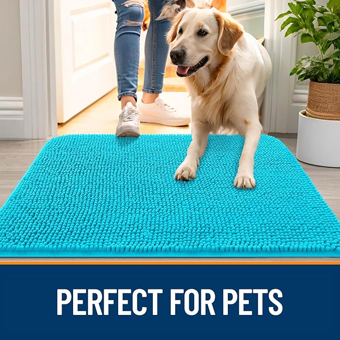 OLANLY Dog Door Mat for Muddy Paws 36x24, Absorbs Moisture and Dirt, Absorbent - Image 6