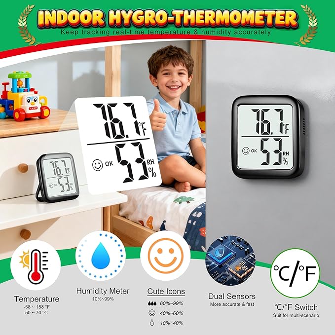 Antonki 2 Pack Room Thermometer - Image 2