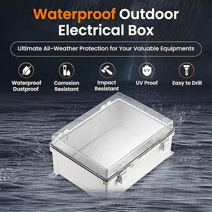 QILIPSU Waterproof Junction Box IP67 Outdoor Plastic Electrical Project - Image 2