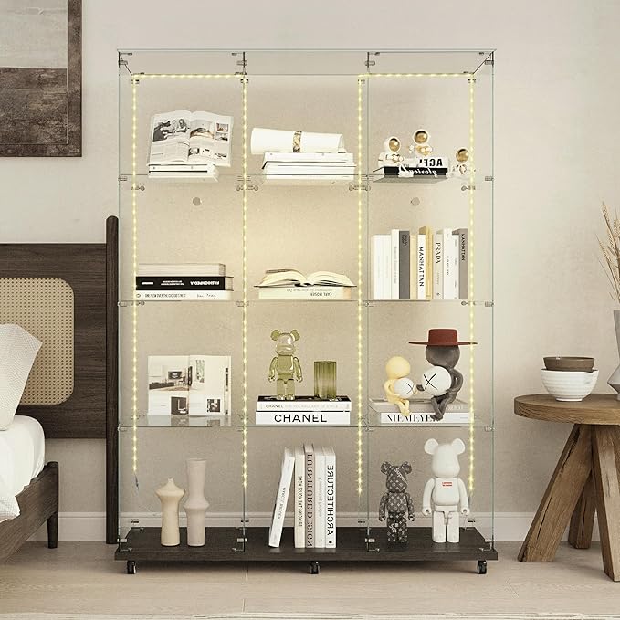 Yoluckea 4 Tiers Glass Display Cabinet Extra Large - Image 5