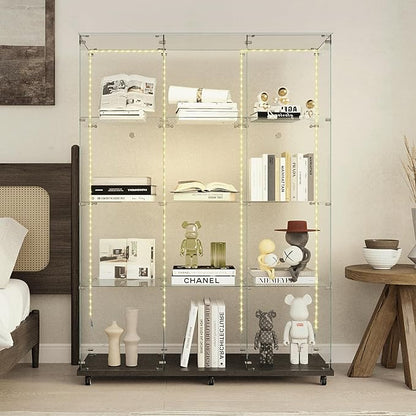 Yoluckea 4 Tiers Glass Display Cabinet Extra Large - Image 5