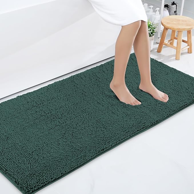 Smiry Luxury Chenille Bathroom Rugs 59x24, Extra Soft and Absorbent Shaggy Bath by Smiry