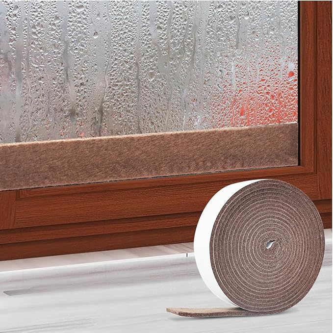 Moisture Absorbent Tape for Window Sill Brown Condensation Drip Strip Reusable by FuKuEn