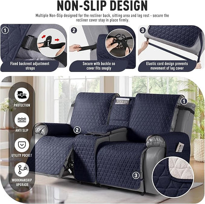 TAOCOCO 100% Waterproof Loveseat Recliner Couch Sofa Covers - Image 5