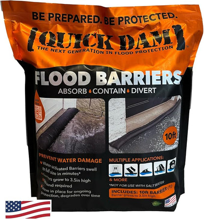 Quick Dam QD610-1 Water Activated Flood Barrier 10 feet by QuickDam
