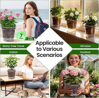 20 Pack 5 Inch Clear Self Watering Plant Pots - Image 7