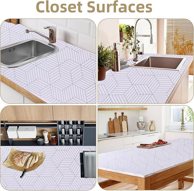Shelf Liners for Kitchen Cabinets 12in x 10FT, Non Adhesive Cabinet Liner - Image 6