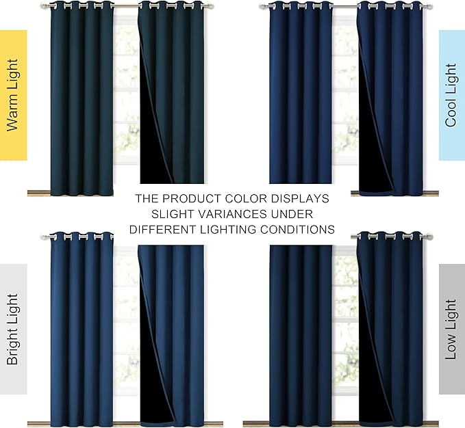 NICETOWN Total Shade Curtains and Draperies, Heavy-Duty Full Light Shading - Image 2