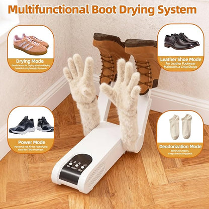 Boot Dryer for Work Boots, Electric Shoe Dryer 4 Drying Ports, Adjustable - Image 5