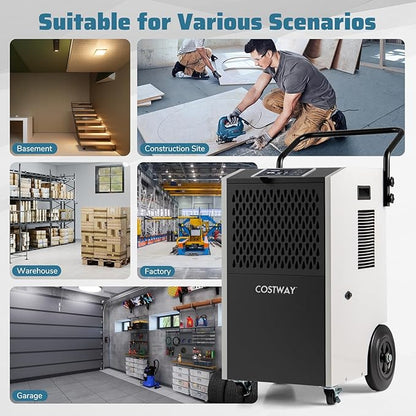 COSTWAY 154 Pints Commercial Dehumidifier - Image 5