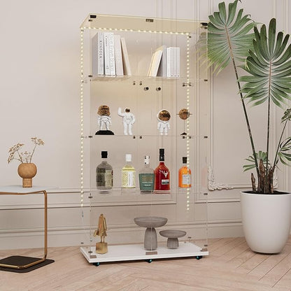 Yoluckea 4 Tiers Glass Display Cabinet - Image 7