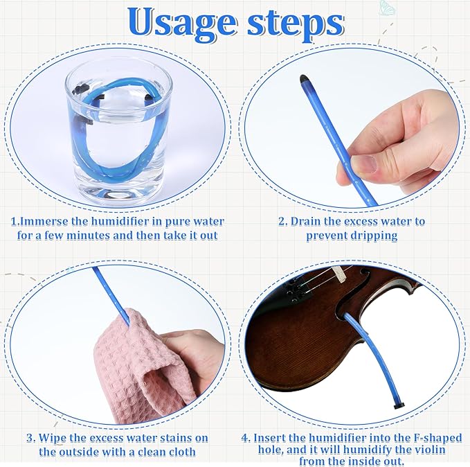 Violin Humidifier Violin F-Hole Humidifier Premium Sound Hole Silicone Moisture - Image 4