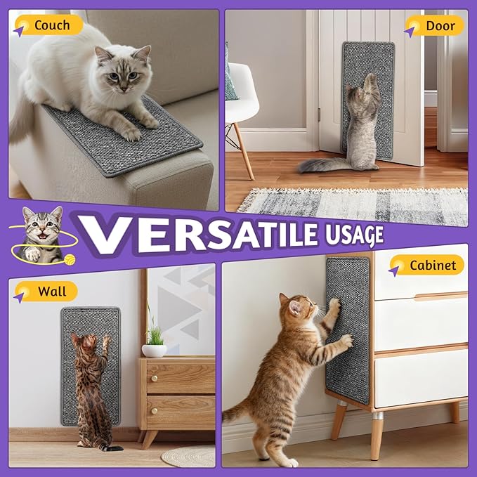 ENONCI​ Corner Cat Scratcher Wall Mounted - Image 5