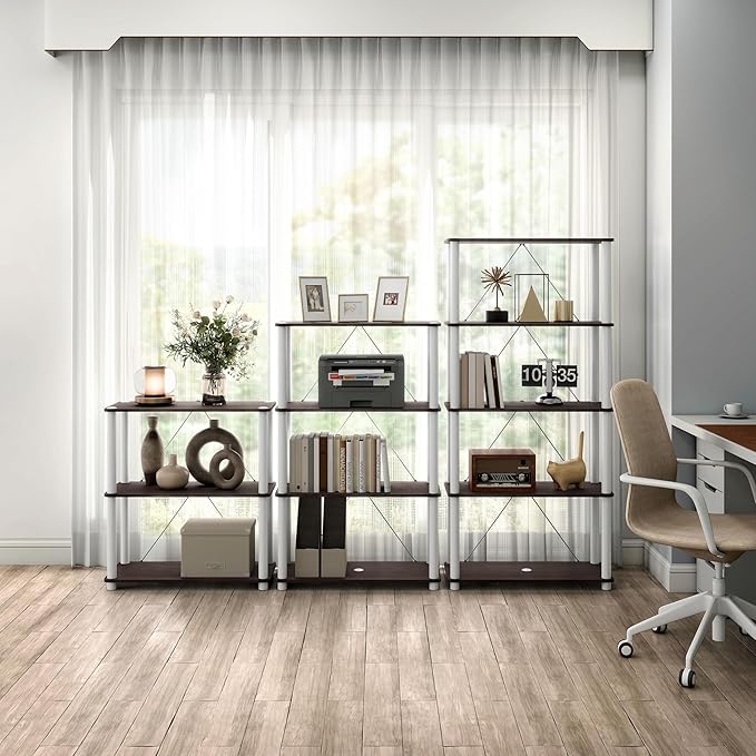Homes: Inside + Out Apexa Modern 3-Tier Wide Shelving Units, Collectibles - Image 2
