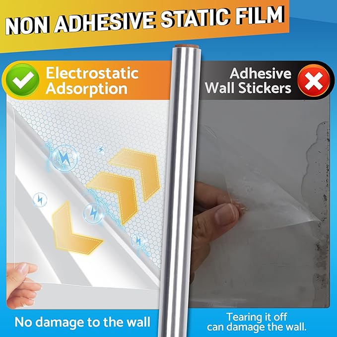 Clear Wall Protector, Electrostatic Wall Protective Film, Transparent Static - Image 2
