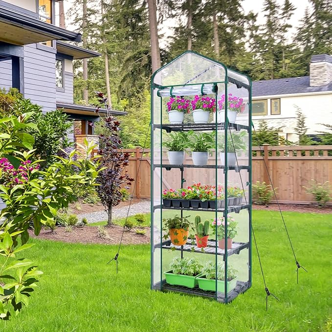 Mini Greenhouse for Outdoors Indoor: Ohuhu Small Plants Green House - Image 6